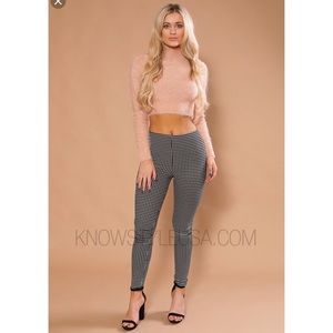 Pink Fuzzy Cropped Turtleneck